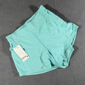 HeyNuts Essential Shorts 4"‎ Pockets Size Medium Poolside Blue NWT